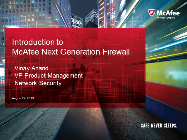 Hội thảo chuyên đề “McAfee Next Generation Firewall”