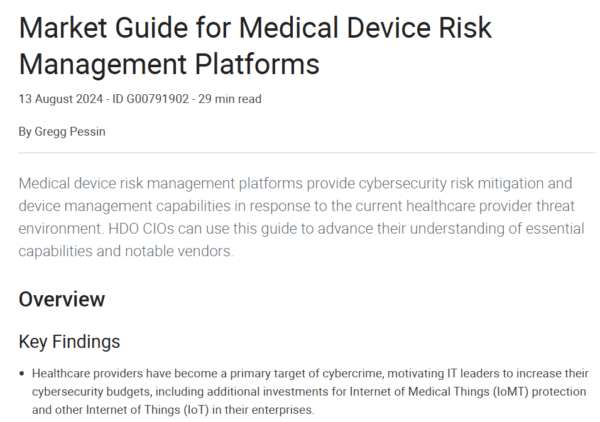 Hướng dẫn thị trường 2024 của Gartner về các Nền tảng Quản lý rủi ro thiết bị y tế