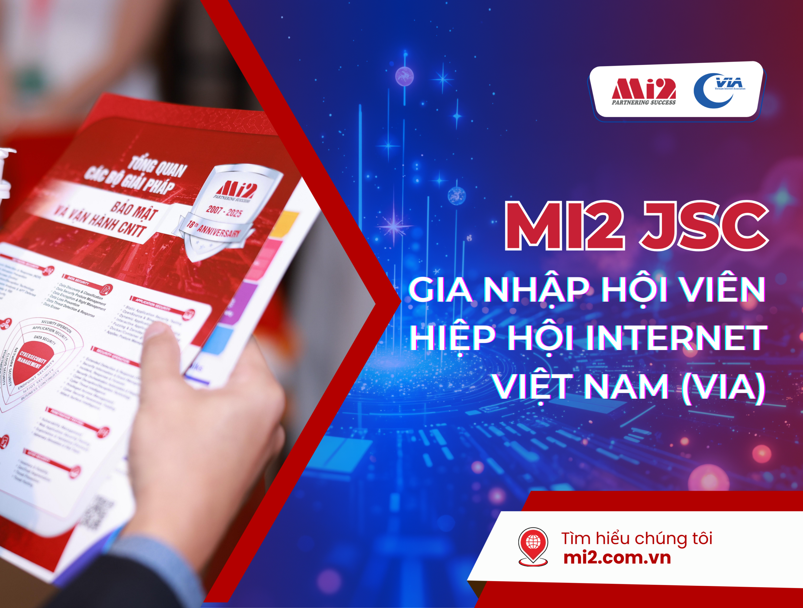 MI2 GIA NHẬP HIỆP HỘI INTERNET VIỆT NAM (VIA): KHẲNG ĐỊNH ĐỒNG HÀNH VỚI AN TOÀN THÔNG TIN QUỐC GIA